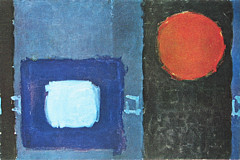 Patrick Heron: Blue Painting - Venetion Disc and Black Column